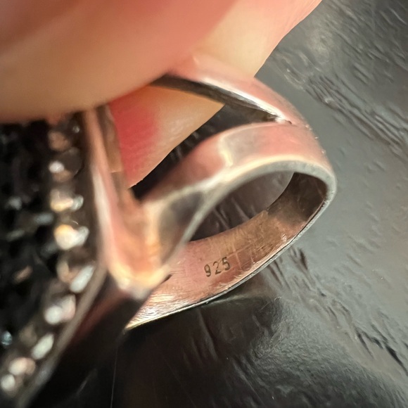 Vintage multi gem Swarovski ring 925 - Picture 3 of 3